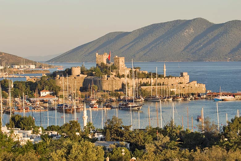 Bodrum Castle at sunset, Bodrum and Izmir Coast, Turkey Bodrum Castle at sunset, Bodrum and Izmir Coast, Turkey