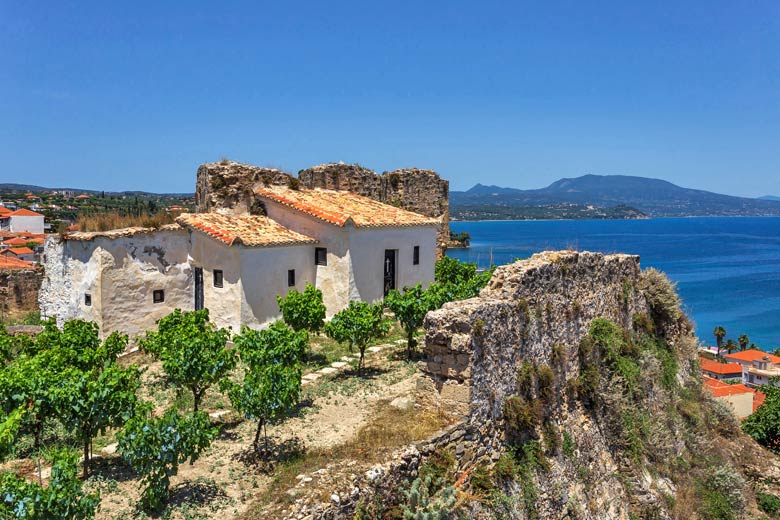 Buildings inside Koroni Castle, Messinia, Greece