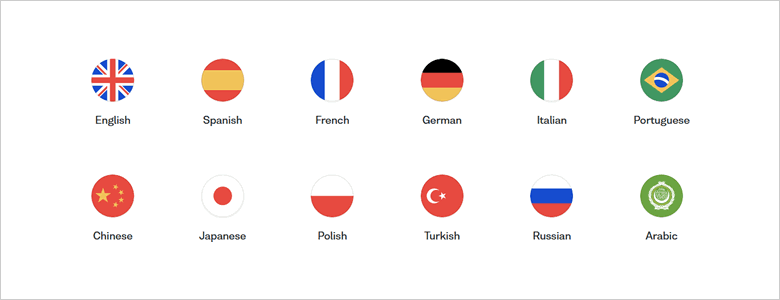 Choose from 12 languages to learn online with Busuu membership