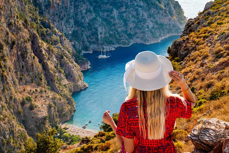 The steep-sided Butterfly Valley near Oludeniz