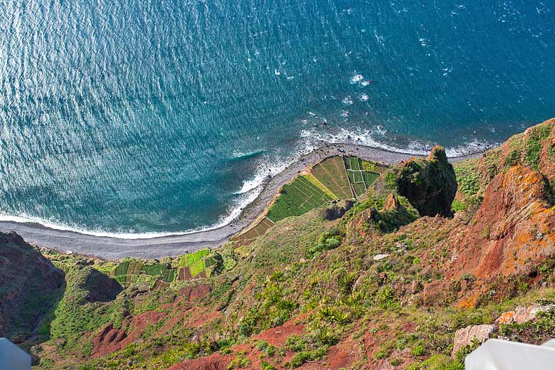 Looking straight down at Cabo Girão, Madeira