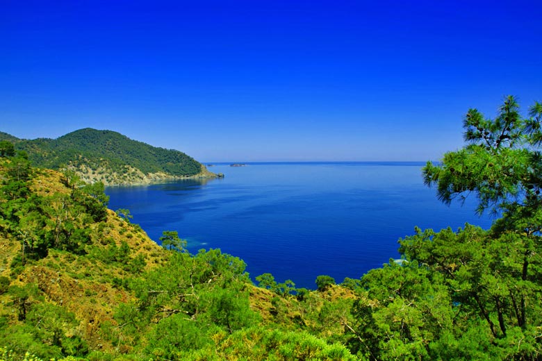 Calm blue sea in southern Turkey Calm blue sea in southern Turkey