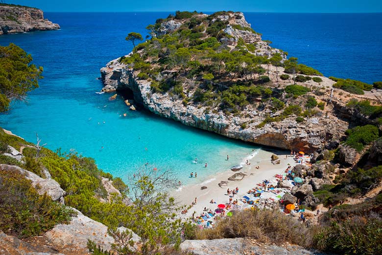 Calo des Moro, a typical cove in Majorca