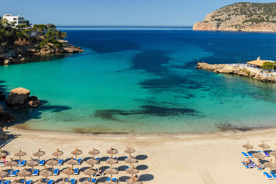 View of Camp de Mar Cove from H10 Blue Mar, Majorca View of Camp de Mar Cove from H10 Blue Mar, Majorca
