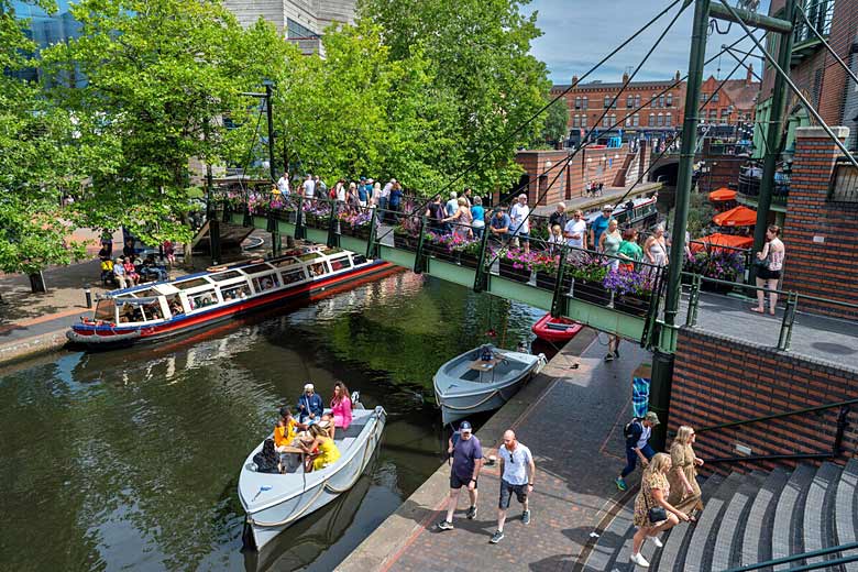 Canalside exploring at Brindley Place