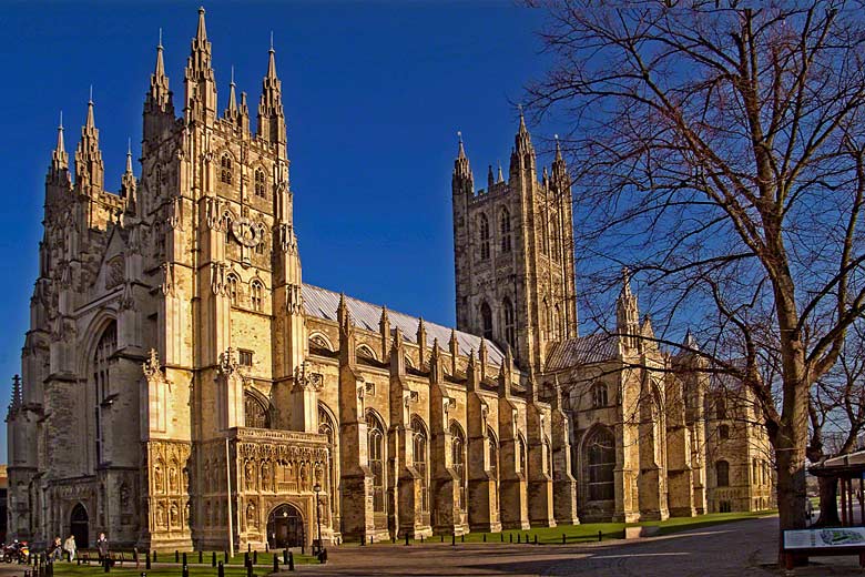 Canterbury Cathedral on a clear winter's day