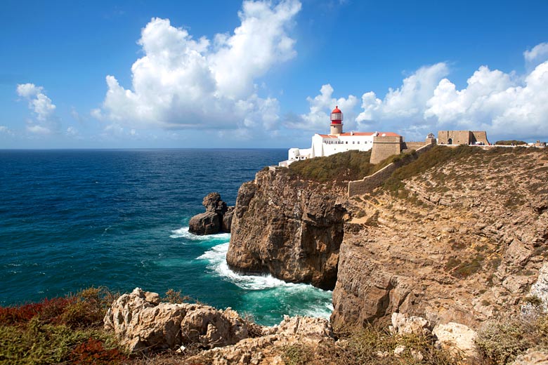 The Cape St. Vincent lighthouse near Sagres, Algarve The Cape St. Vincent lighthouse near Sagres, Algarve