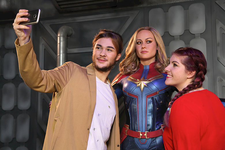 Grab a selfie with Captain Marvel at Madame Tussauds Grab a selfie with Captain Marvel at Madame Tussauds