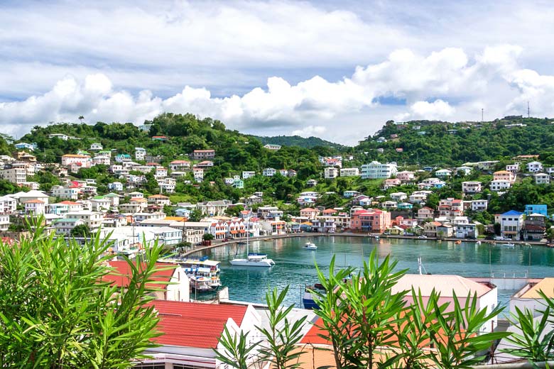 The port area of Carenage in St George's, Grenada The port area of Carenage in St George's, Grenada