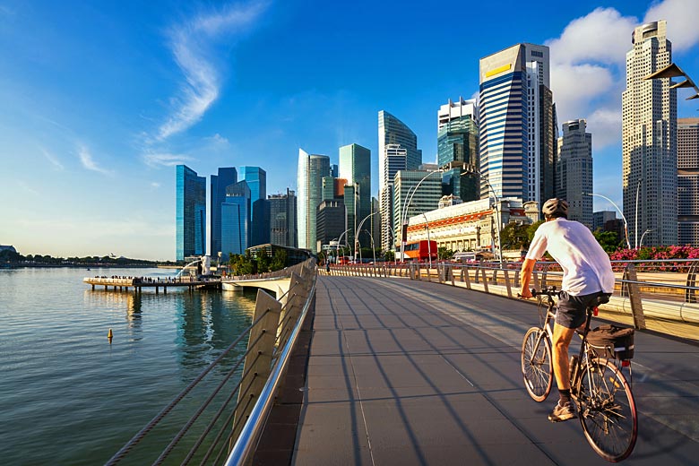 Early morning in the Central Business District of Singapore Early morning in the Central Business District of Singapore