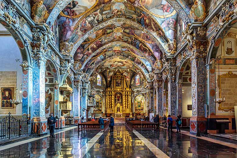 The elaborate interior of the Church of Saint Nicholas The elaborate interior of the Church of Saint Nicholas