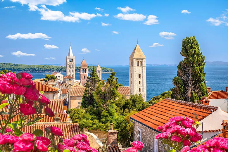 The church spires of Rab Town