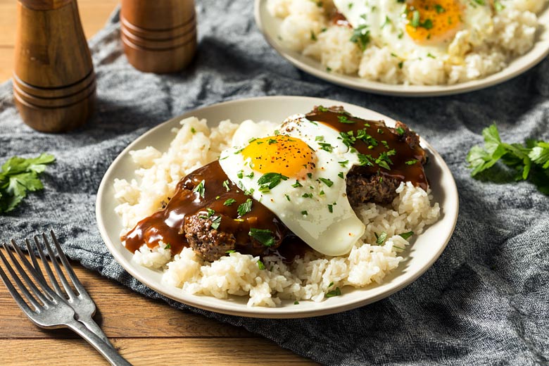 Loco-moco Hawaiian style Loco-moco Hawaiian style