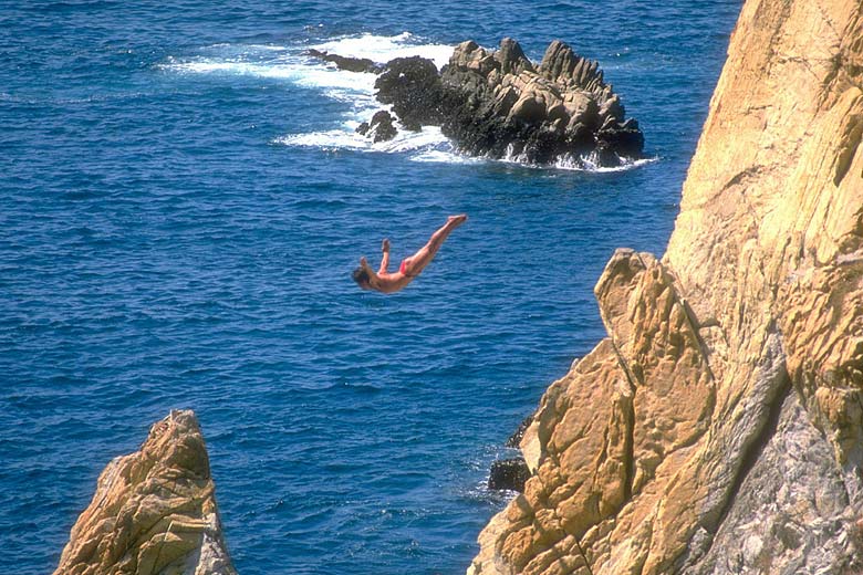 Cliff diver at La Quebrada, Acapulco, Mexico Cliff diver at La Quebrada, Acapulco, Mexico