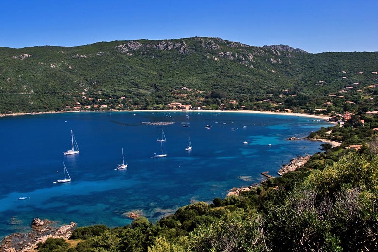 Beach and village of Campomoro Beach and village of Campomoro