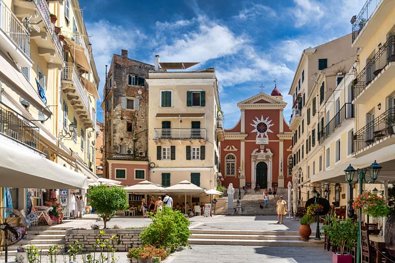 The central hub of Mitropolis Square, Old Town