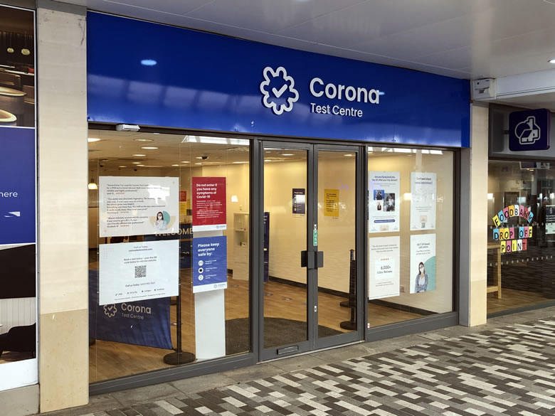 Corona Test Centre in Woking, Surrey © Weather2Travel.com Corona Test Centre in Woking, Surrey © Weather2Travel.com
