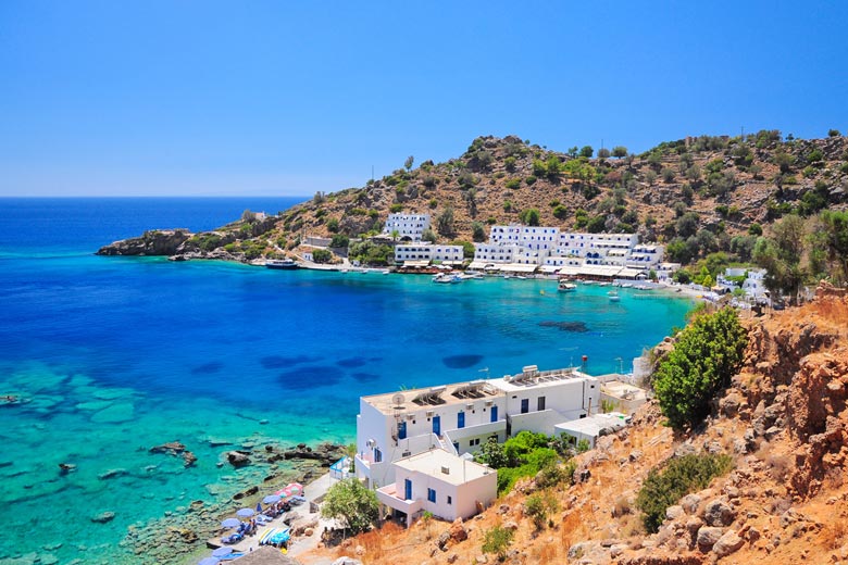 On the Crete coast at Loutro On the Crete coast at Loutro