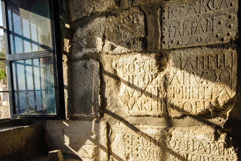 Graffiti left by Crusaders in Bodrum Castle Graffiti left by Crusaders in Bodrum Castle