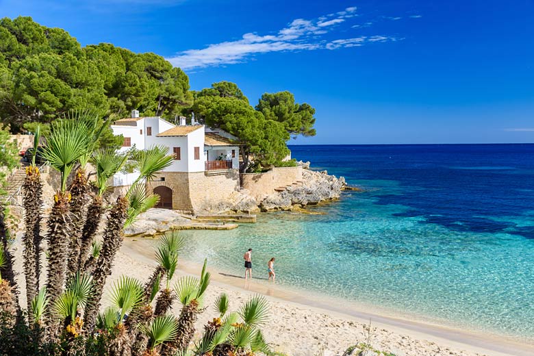 The crystal clear waters of Majorca, Balearics The crystal clear waters of Majorca, Balearics