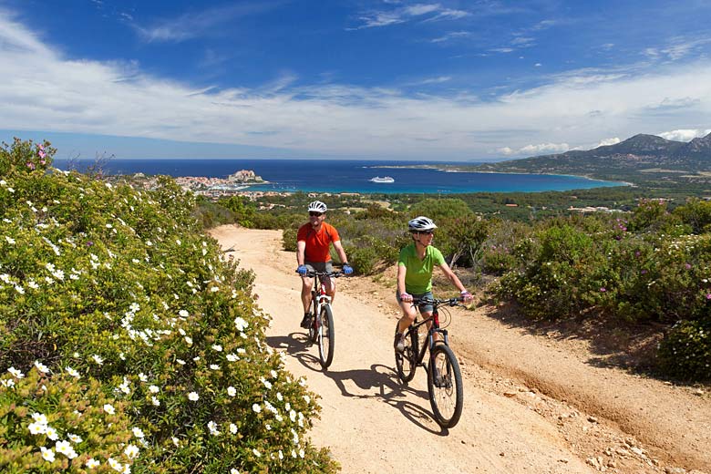 Cycling in the hills of Calvi, Corsica