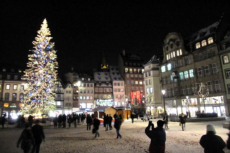 December Christmas market in Strasbourg, France December Christmas market in Strasbourg, France