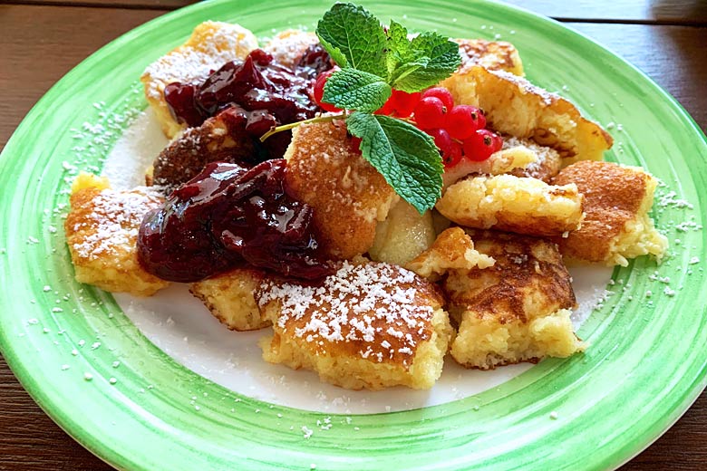 Austrian favourite, a tasty kaiserschmarrn pancake Austrian favourite, a tasty kaiserschmarrn pancake