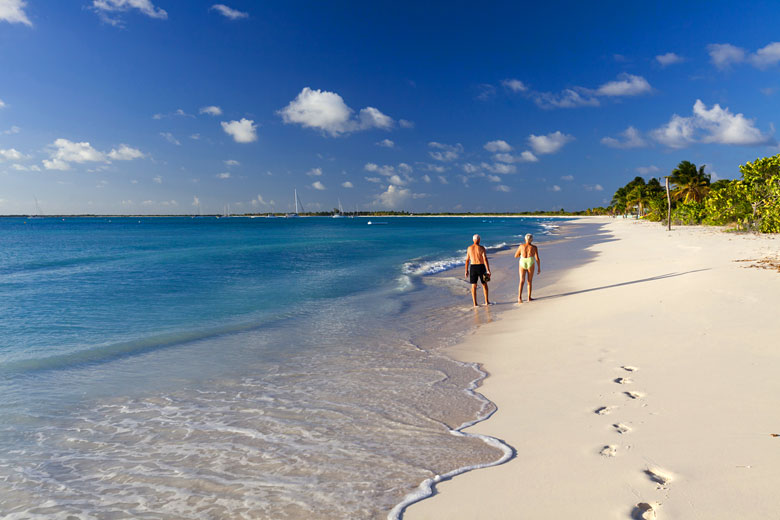 Deserted beach on Barbuda Island, Antigua