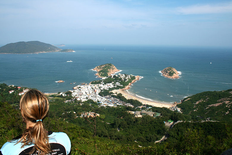 Dragon's Back looking down on Shek-O Beach Dragon's Back looking down on Shek-O Beach