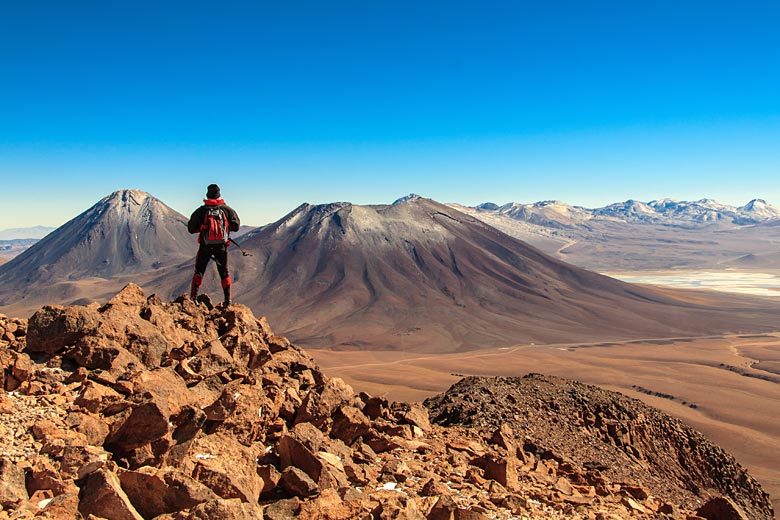 Hiking in the Atacama Desert, northern Chile Hiking in the Atacama Desert, northern Chile