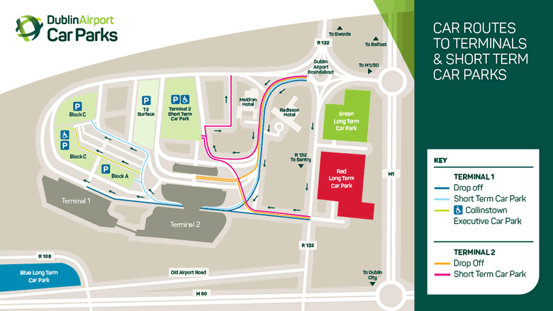 Dublin Airport parking map Dublin Airport parking map