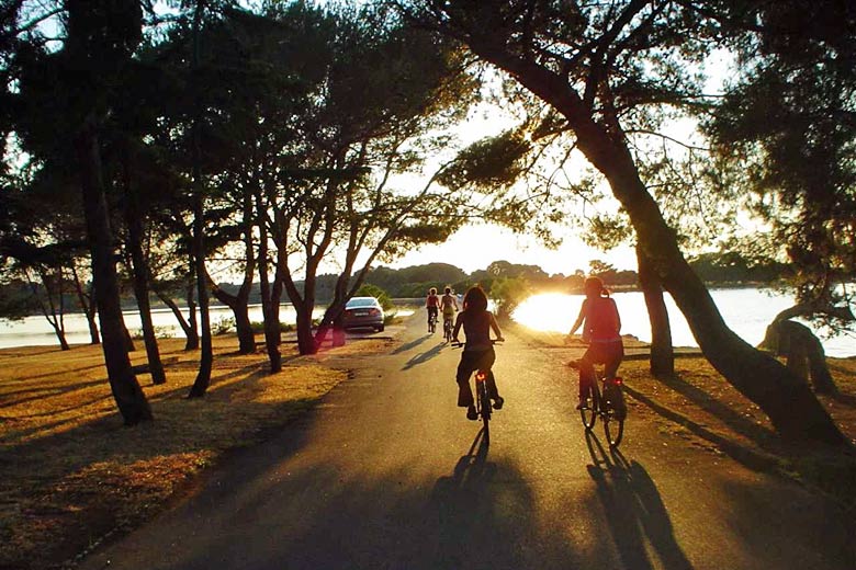 Early morning cycle ride, Brijuni Islands, Istria Early morning cycle ride, Brijuni Islands, Istria