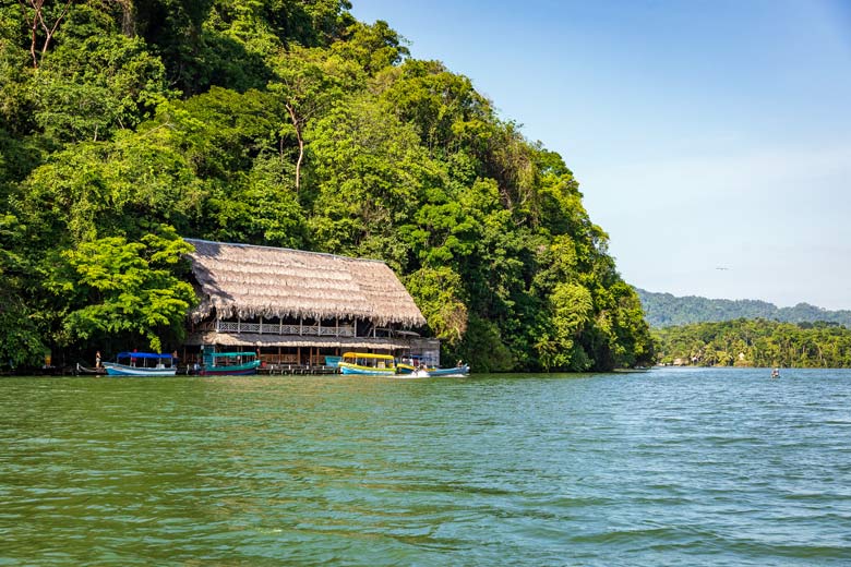 Eco lodge on the Rio Dulce in Guatemala Eco lodge on the Rio Dulce in Guatemala