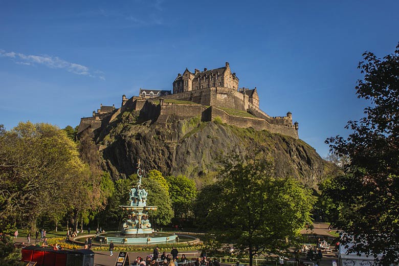 Edinburgh Castle from Princes Street Gardens, Scotland