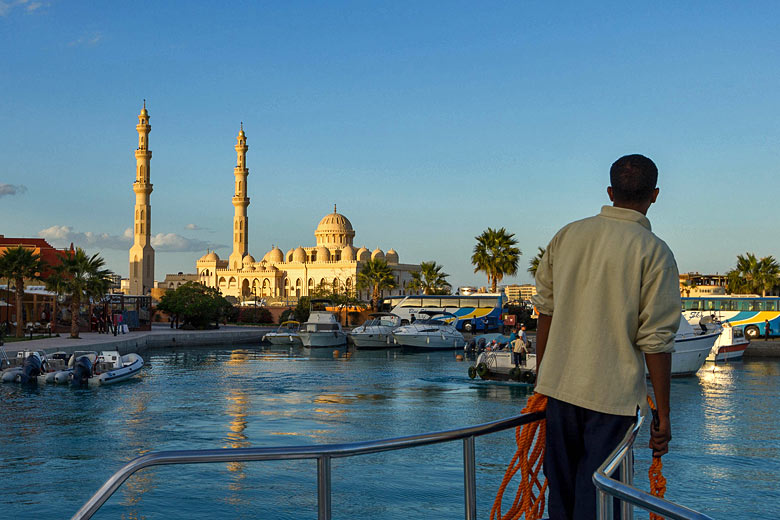 The new El Mina Mosque in Hurghada, Red Sea Riviera, Egypt The new El Mina Mosque in Hurghada, Red Sea Riviera, Egypt