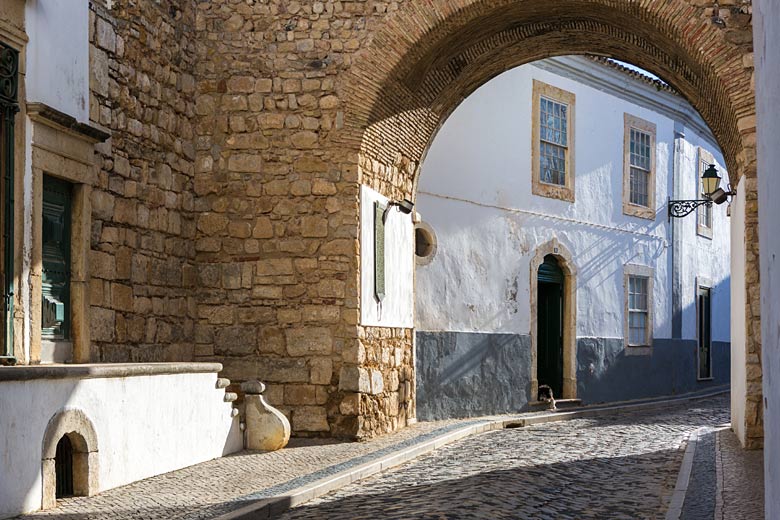 Cobbled streets of Faro's Old Town Cobbled streets of Faro's Old Town