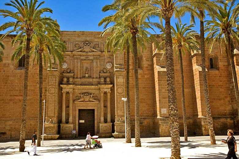 Entrance to Almería Cathedral, Spain Entrance to Almería Cathedral, Spain