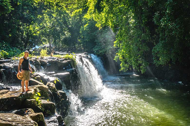 Exploring the interior of Mauritius at Eureka Falls Exploring the interior of Mauritius at Eureka Falls