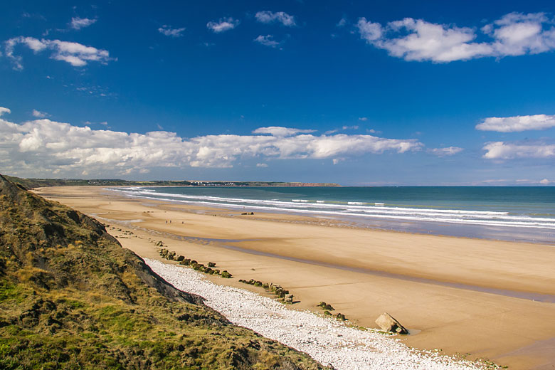 Beautiful Filey Bay looking towards the town