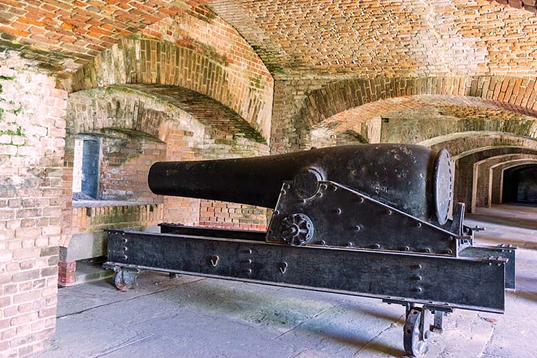 Inspecting the casemates at Fort Zachery Taylor Inspecting the casemates at Fort Zachery Taylor