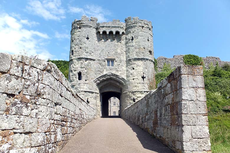 Historic gatehouse at Carisbrooke Castle