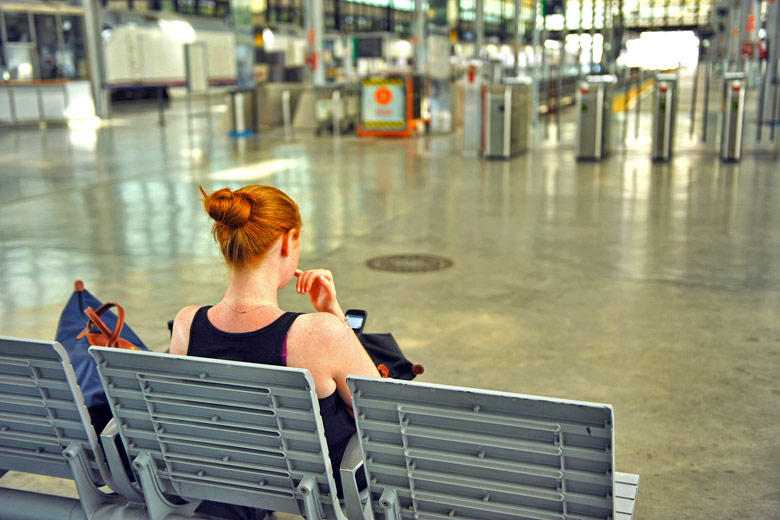 Connect to the free wifi at the airport