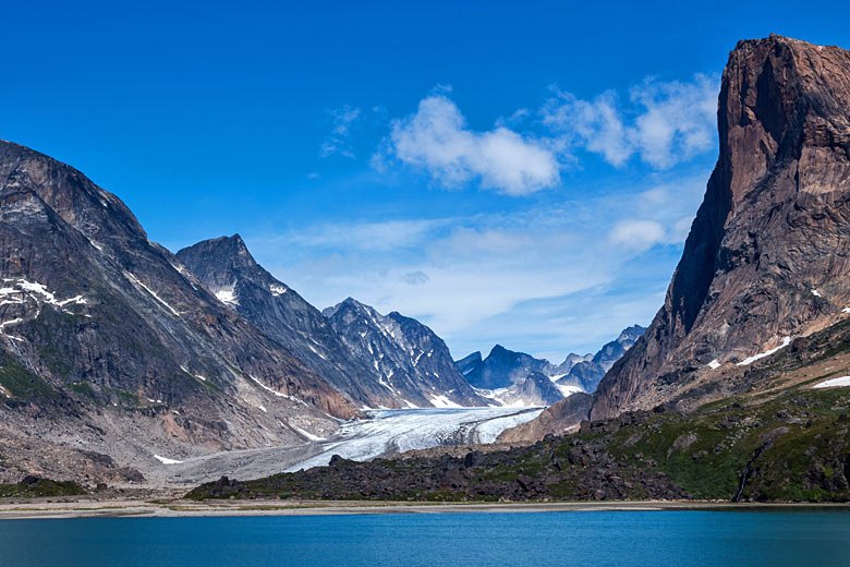 Melting glacier in Prins Christian Sund, Greenland Melting glacier in Prins Christian Sund, Greenland