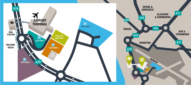 Prestwick Airport parking map