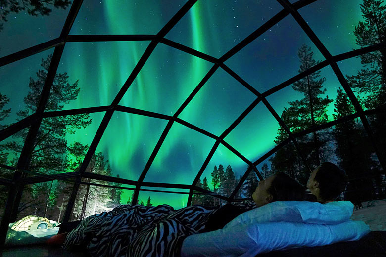 Sleep beneath the Aurora Borealis in Lapland
