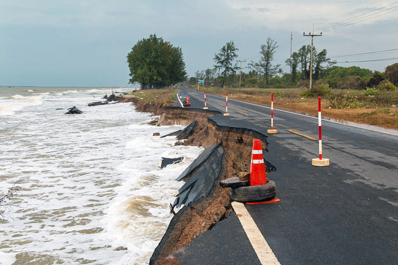 Rising sea levels in action