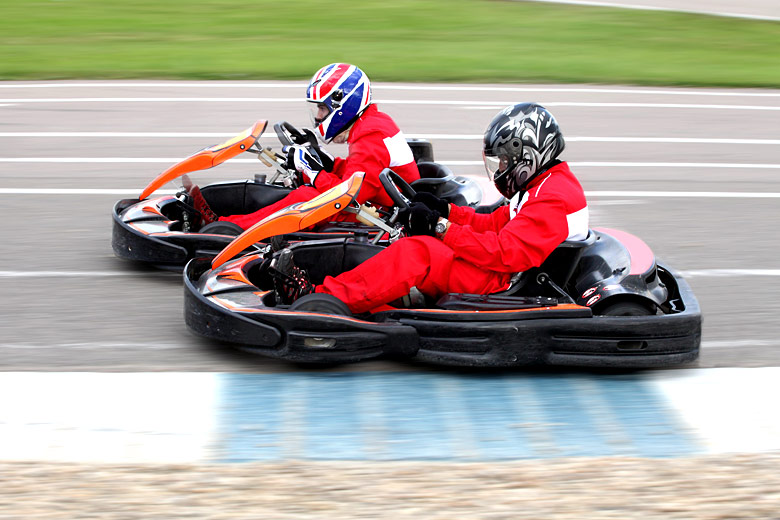 Head to head on a go-karting day out Head to head on a go-karting day out