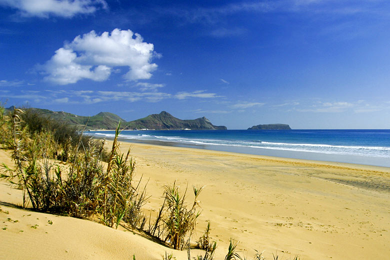 Golden sand beach on Porto Santo Island, Madeira Golden sand beach on Porto Santo Island, Madeira