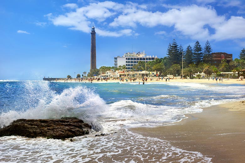 The western end of Maspalomas beach