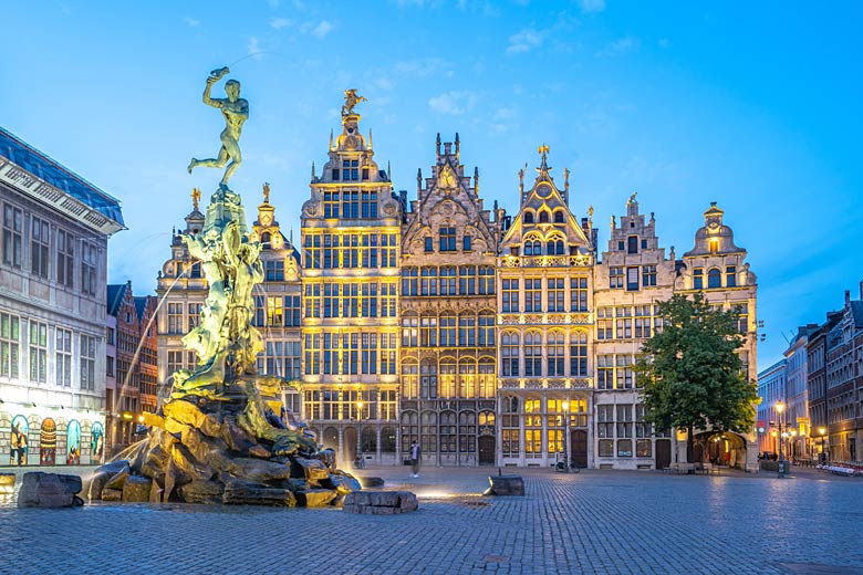 Antwerp's iconic guildhalls that line the Grote Markt Antwerp's iconic guildhalls that line the Grote Markt